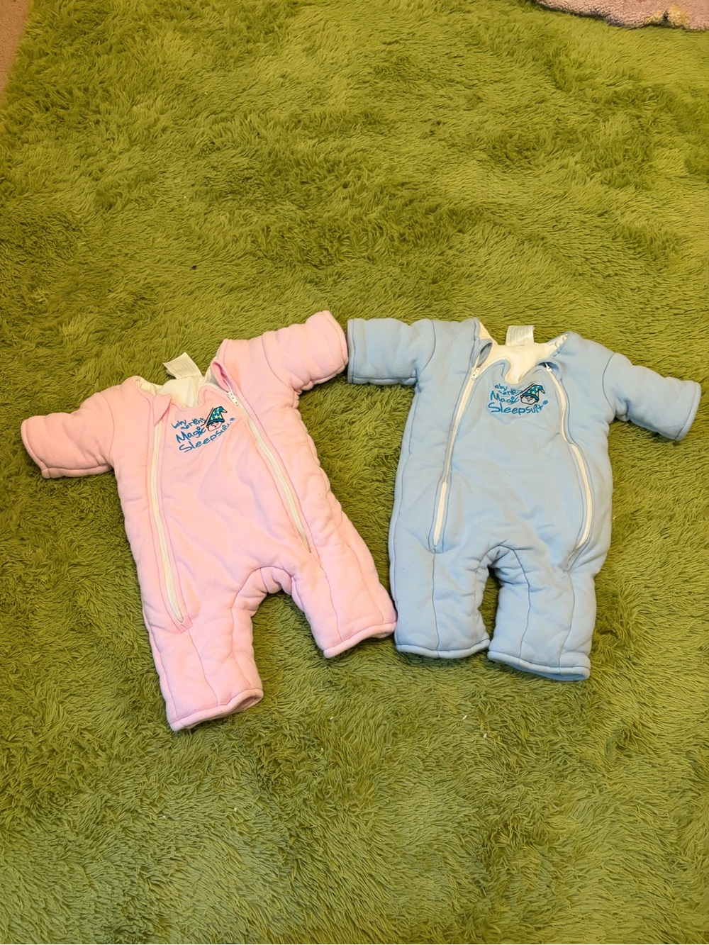 Magic Sleep Suit Pink and Blue Infant One-Piece Bodysuits